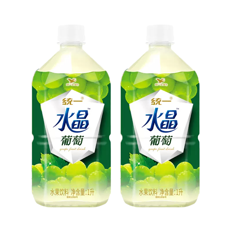 统一水晶葡萄水果饮料1升8瓶整箱1000ml畅饮葡萄汁饮品 水晶葡萄1升*8